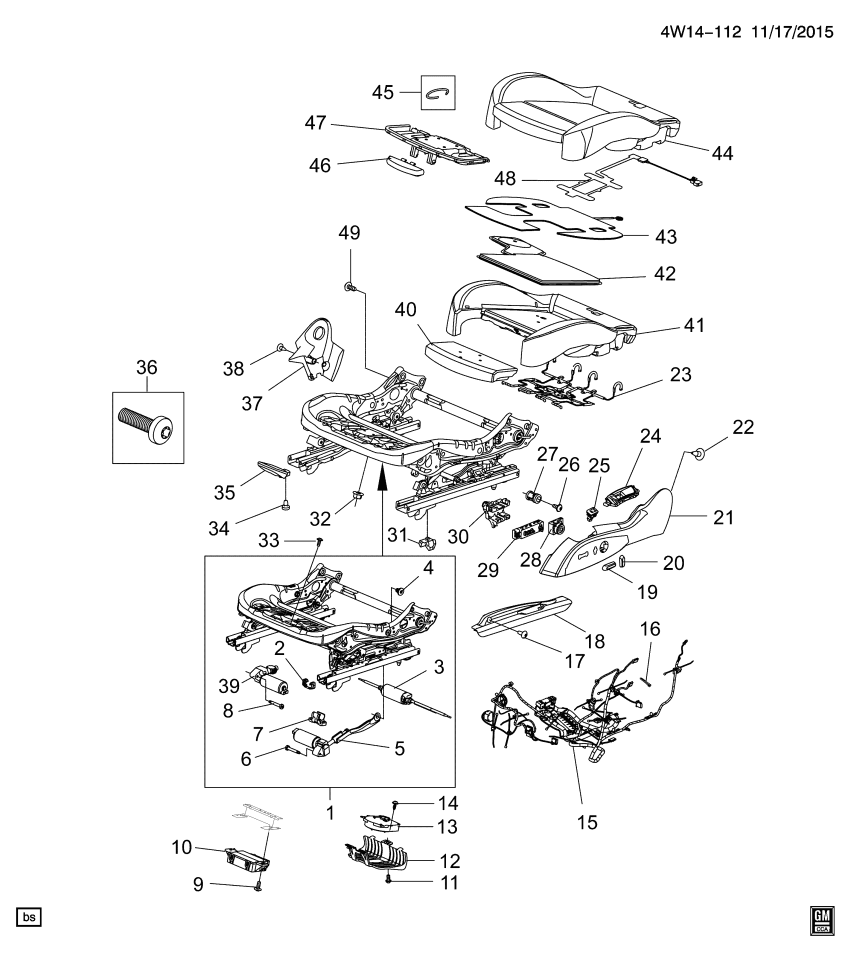 GM 13489055 SPACER-F/SEAT ADJR FRT