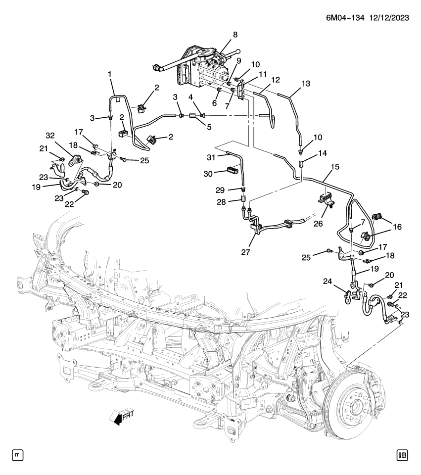 GM 84742254 PIPE ASM-FRT BRK