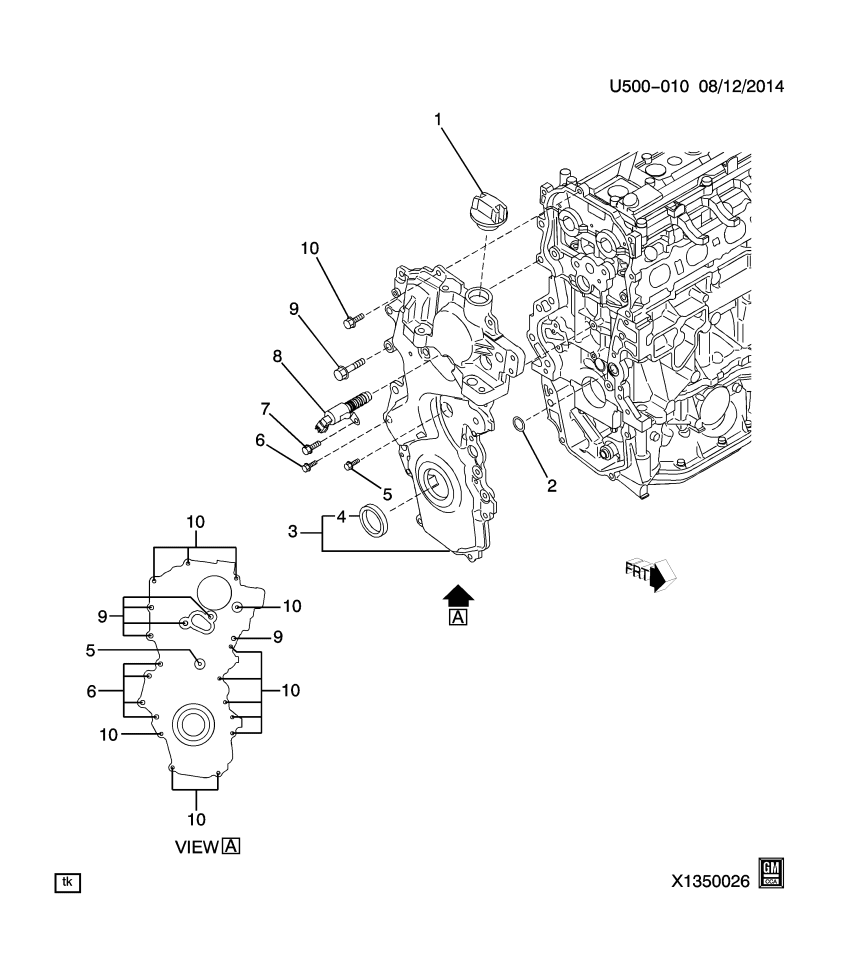 GM 19316119 Bolt, Engine Front Cover