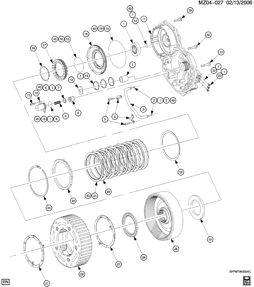 GM 24220705 Ring Kit, Fwd Clutch Housing Fluid Seal