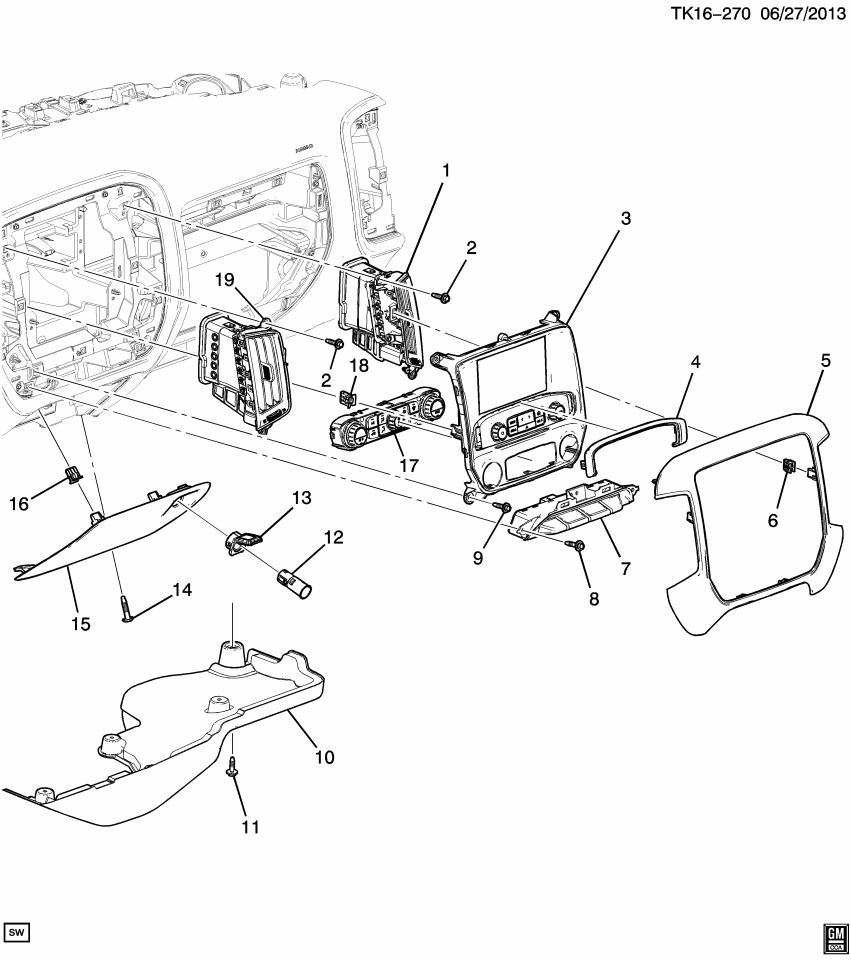 GM 23127726 Switch Asm-Vehicle Stability Control System *Black