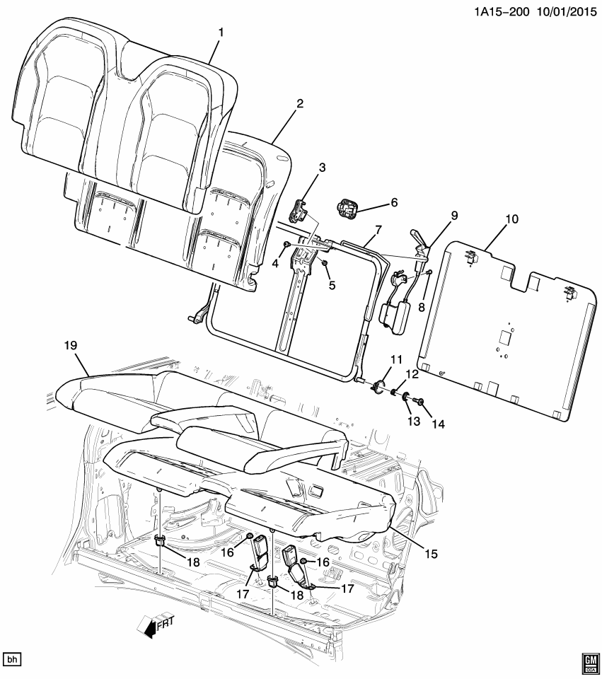GM 92230517 Bolt, Rear Seat Back Latch