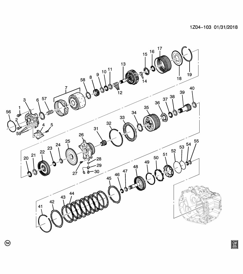 GM 24276506 Gear-Rear Sun