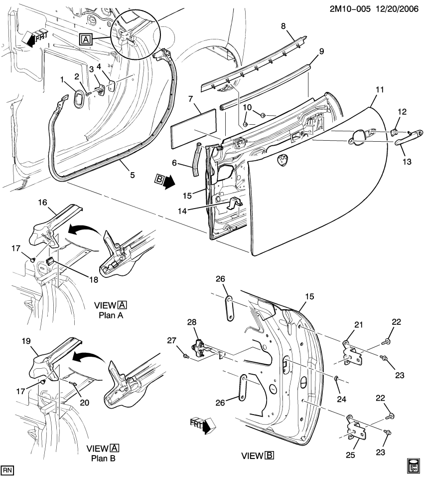 GM 15935964 Bracket Asm-Front Side Door Window Front Channel Lower