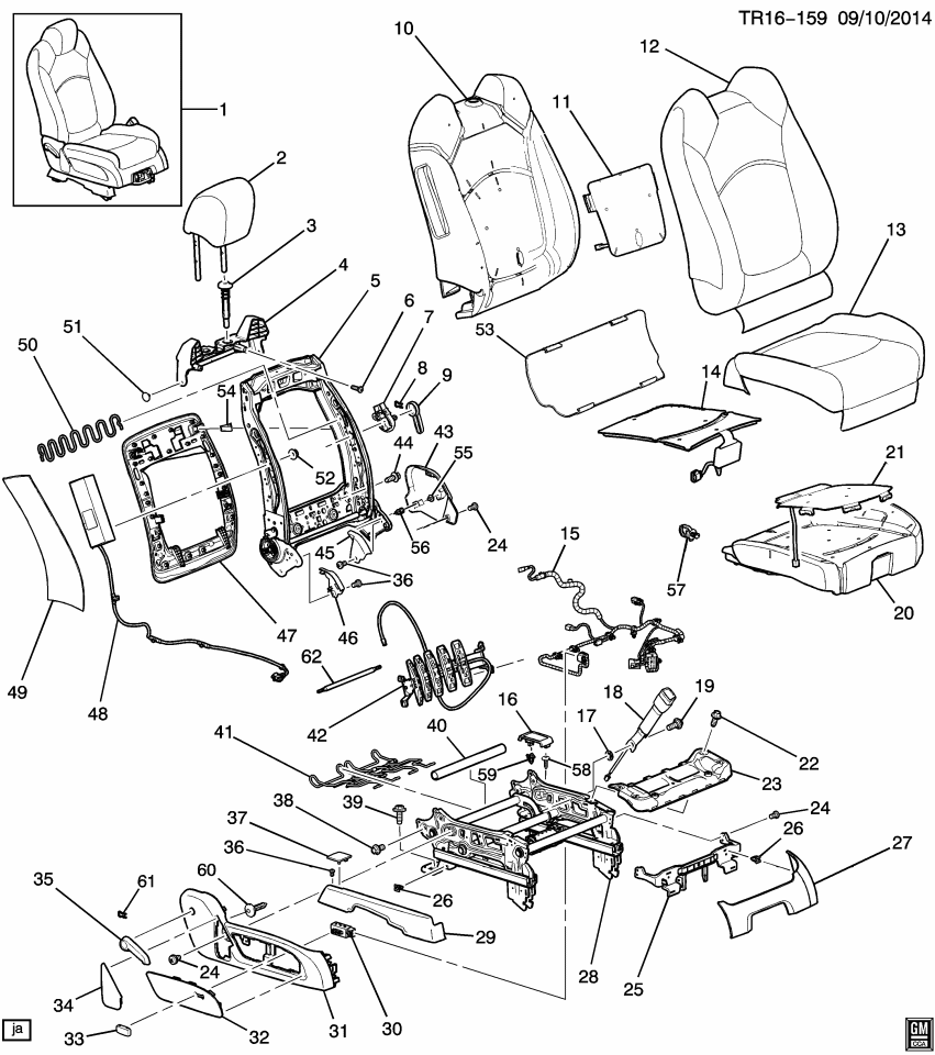 GM 11569780 Retainer, Driver Seat Lumbar Support Actuator Knob