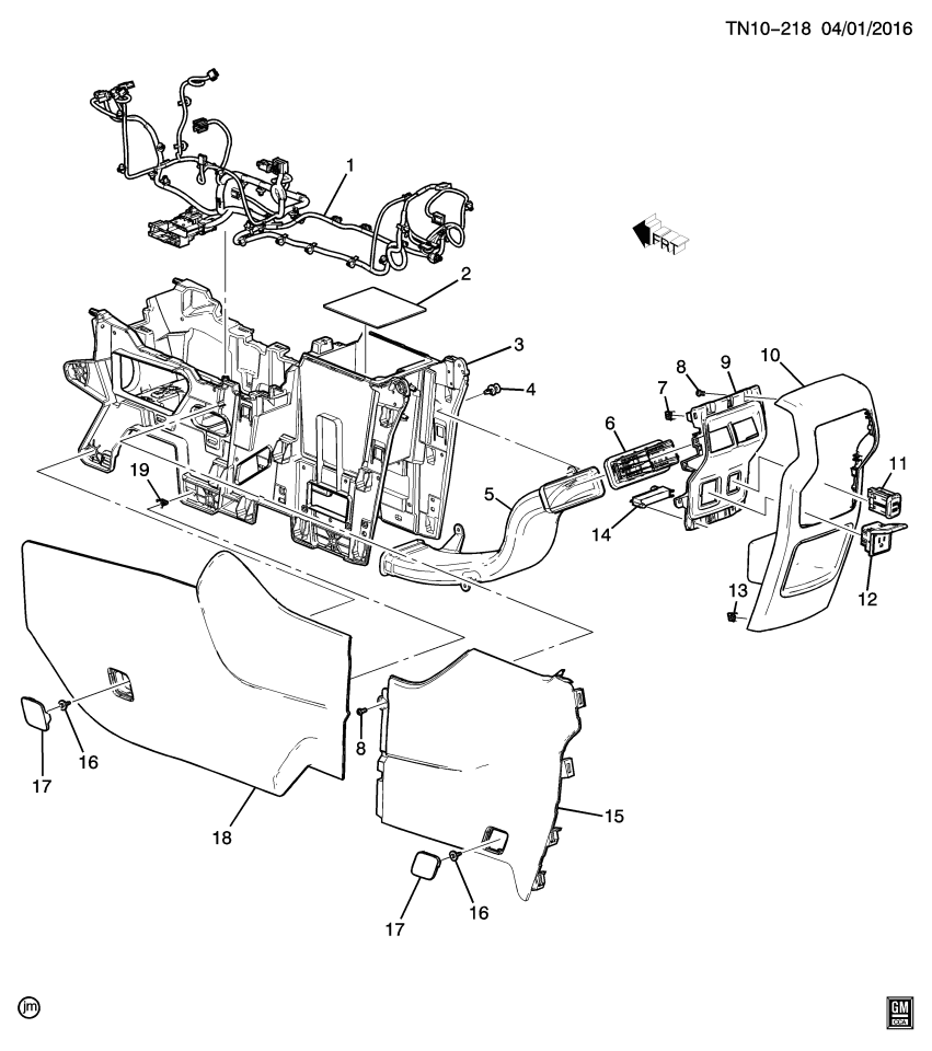 GM 84384951 HARNESS ASM-F/FLR CNSL WRG