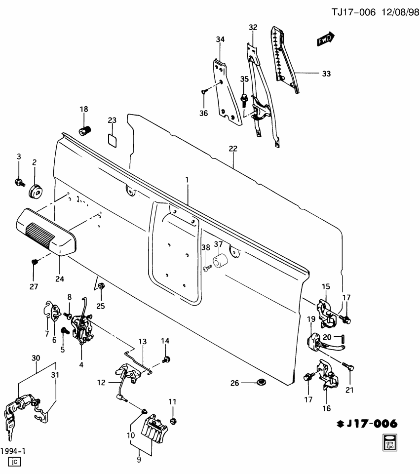GM 30011420 Cover, High Mount Stop Lamp (Rear)
