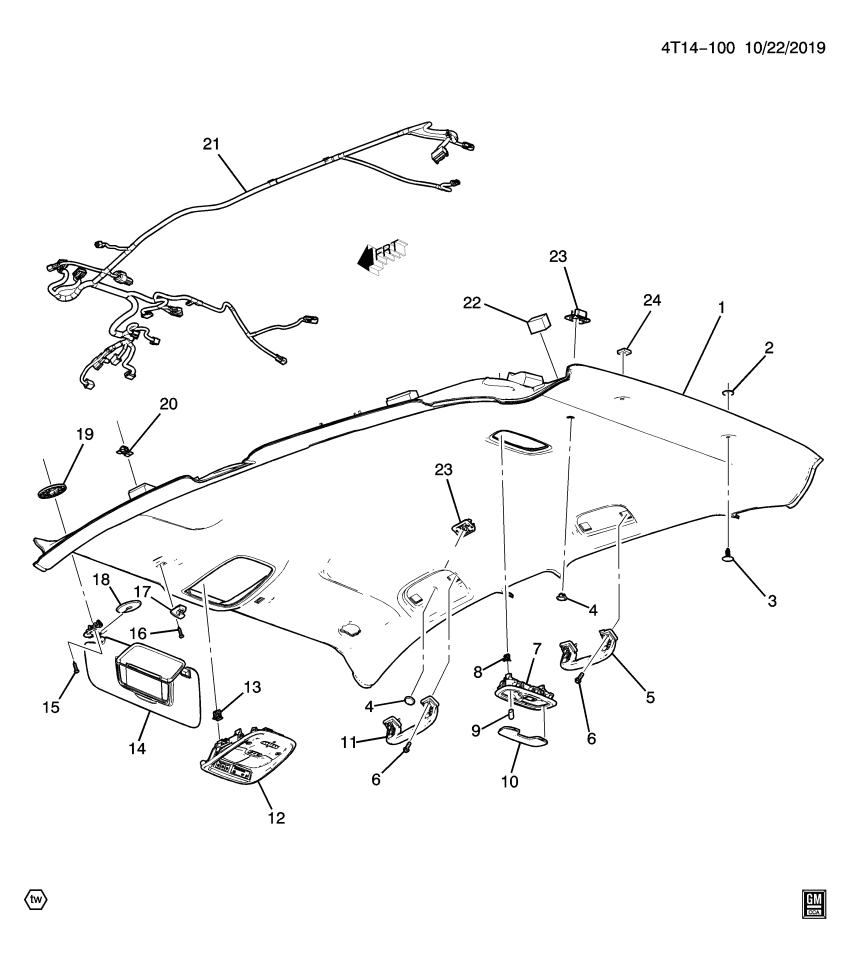 GM 42747323 HARNESS ASM-RF WRG
