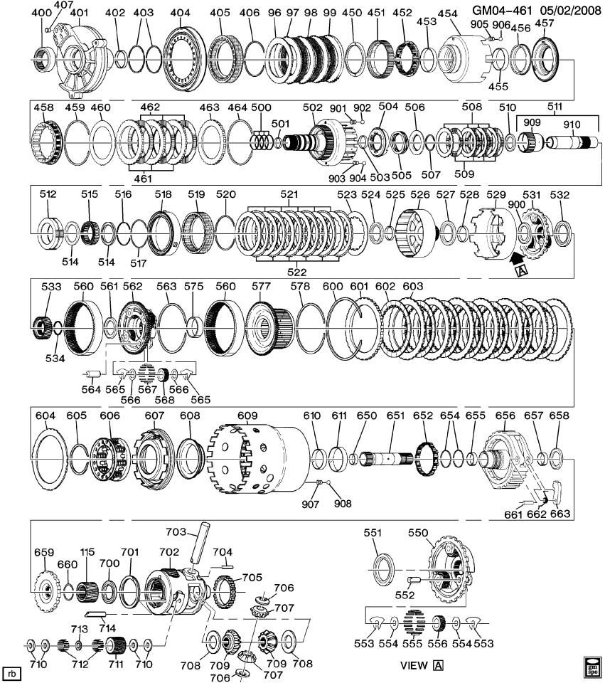 GM 24235036 Transmission Kit, Auto (Service Overhaul W/ Gasket, Seal, Re