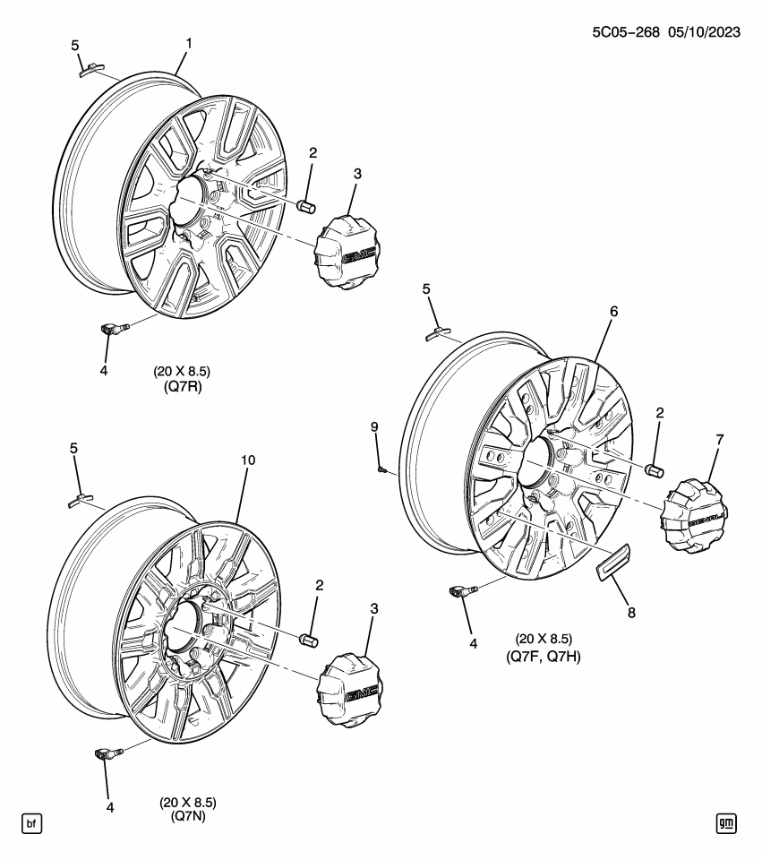 GM 84986212 INSERT-WHL SPOKE TR