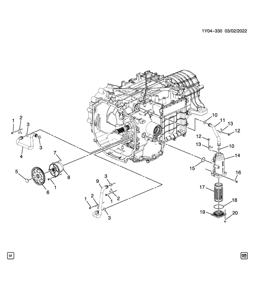 GM 24045746 PIPE, A/TRNS AUX FLUID PUMP OTLT