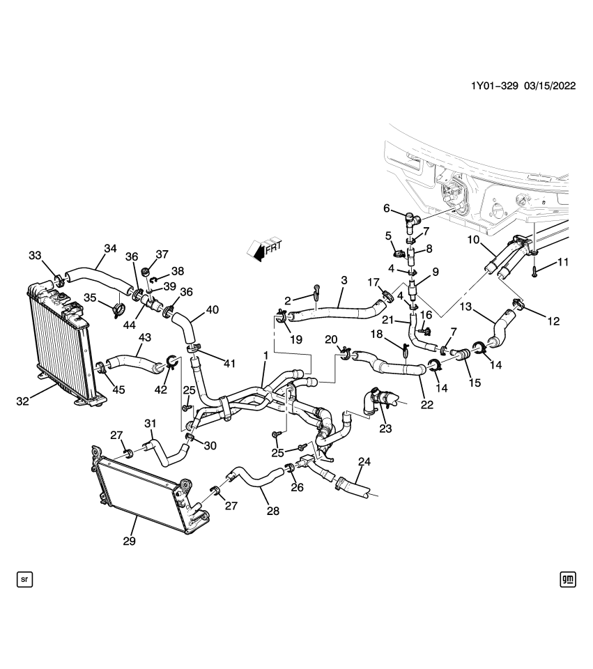GM 86824570 PIPE ASM-RAD INL