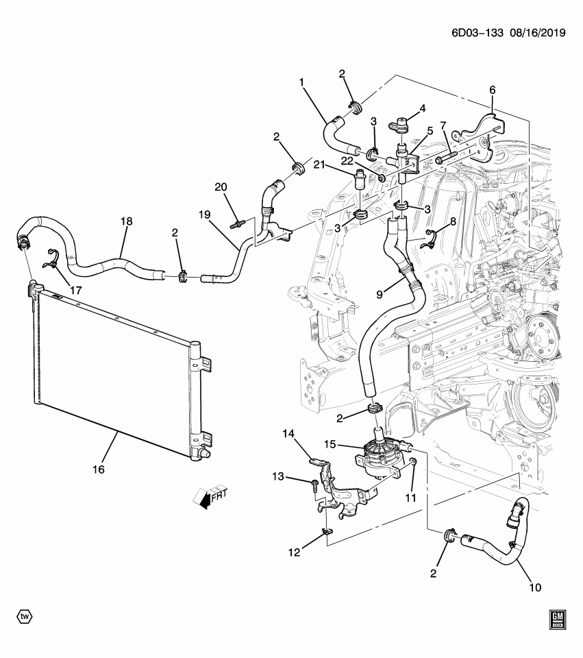 GM 11603427 CLAMP, HTR OTLT HOSE
