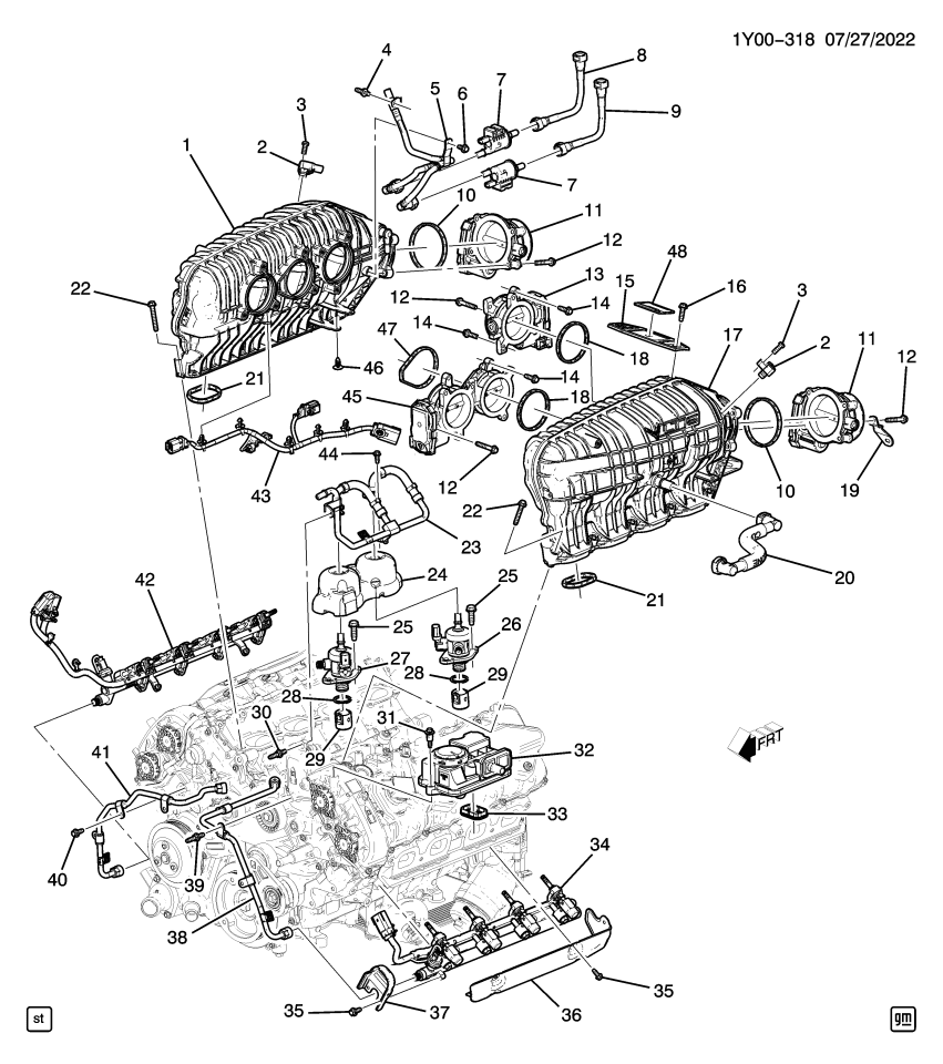 GM 12705943 BRACE-INT MANIF