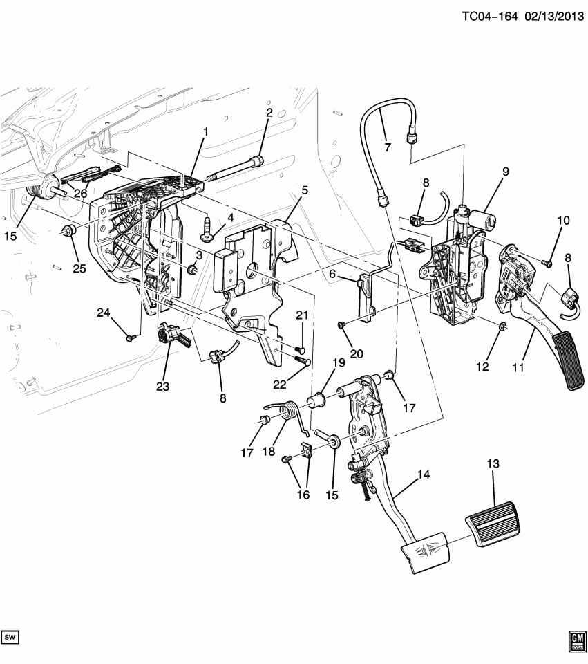 GM 22850756 Cover-Brake Pedal