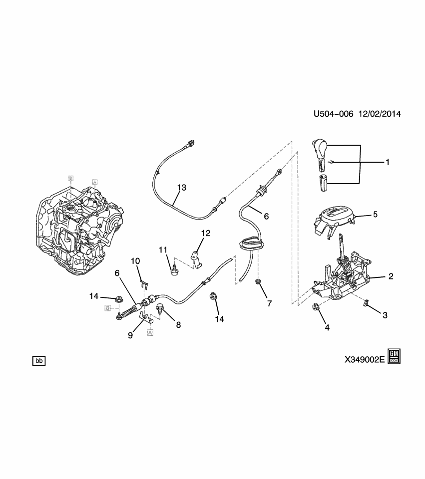GM 19316525 Bracket, Automatic Transmission Range Selector Lever Cable
