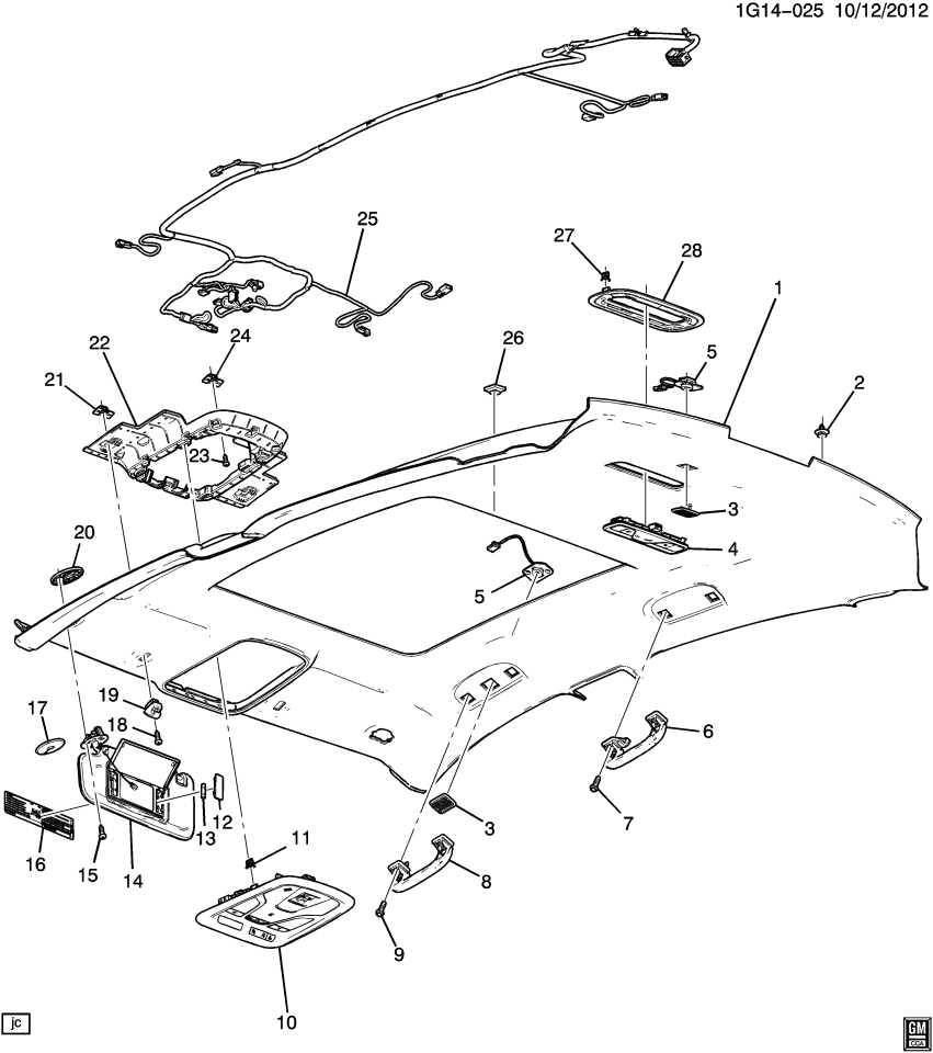 GM 22739532 Harness Asm-Roof Accessory Wiring
