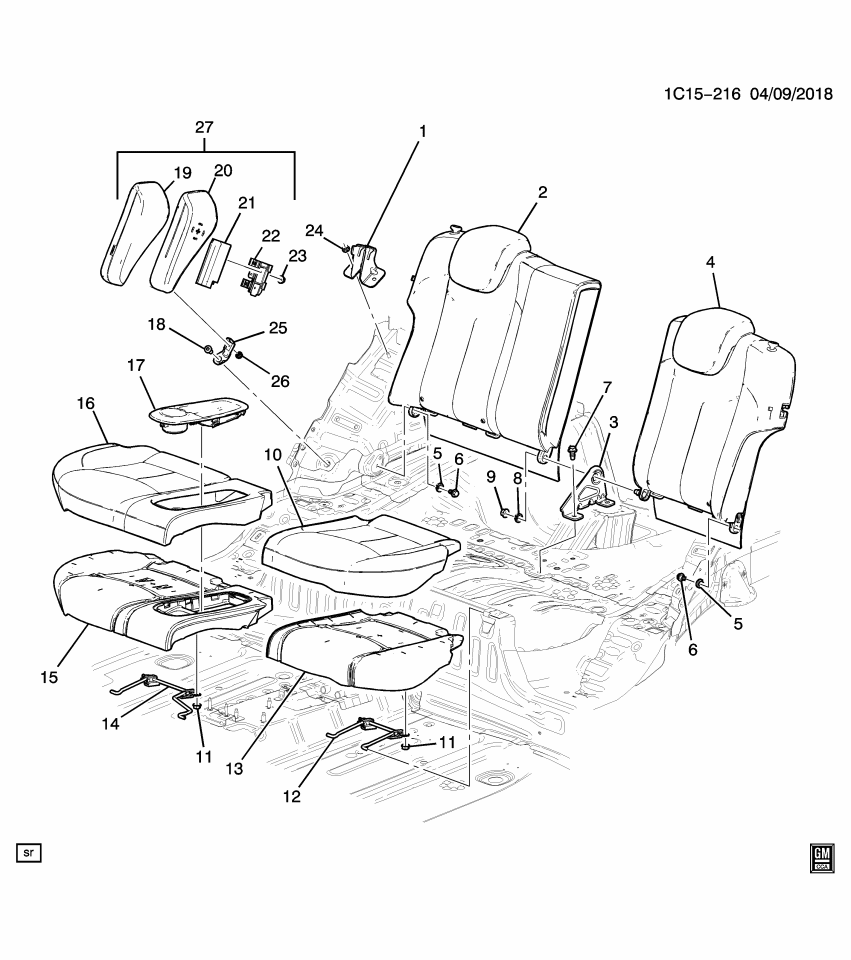 GM 42333272 BUSHING-R/SEAT BK OTR PIV BOLT