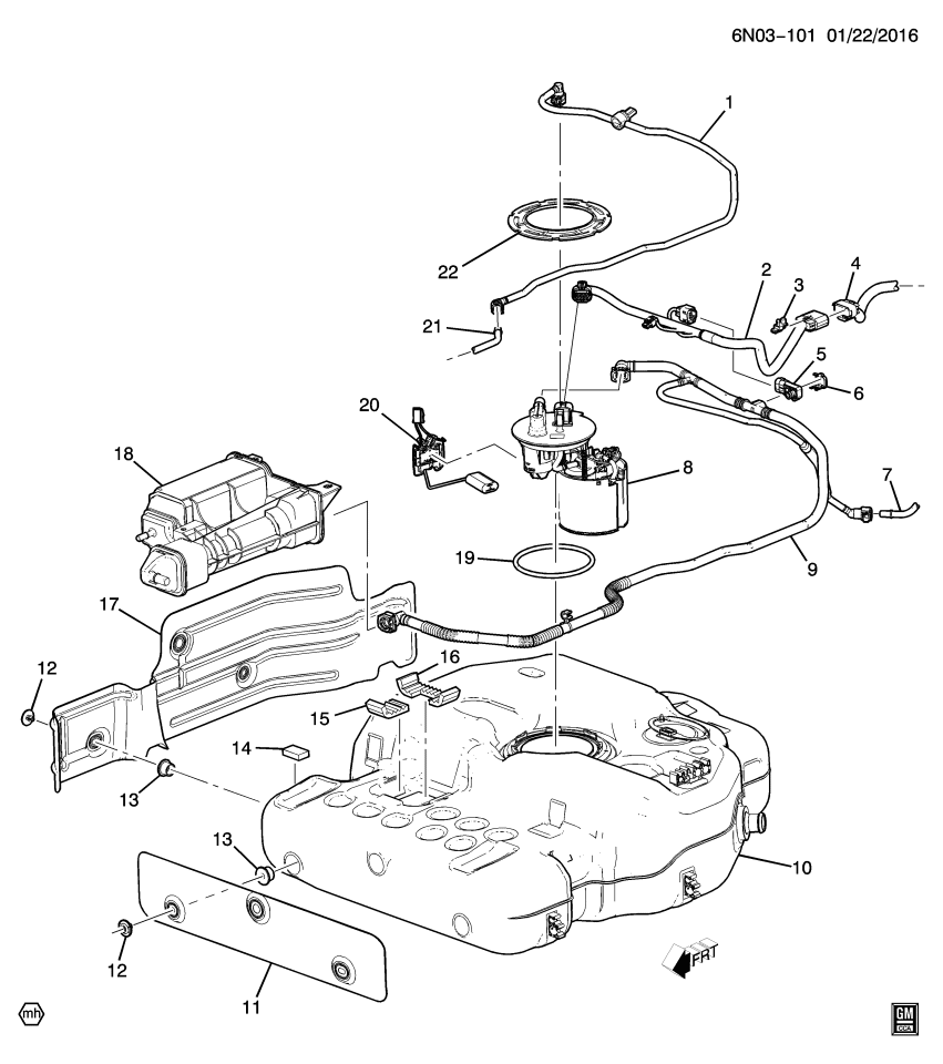 GM 85138844 HARNESS ASM-F/TNK F/PMP MDL WRG