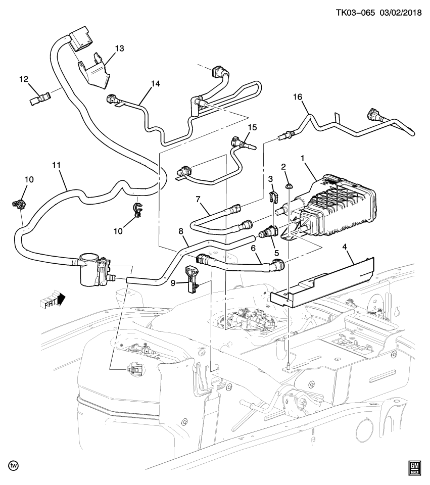 GM 84122315 Hose Asm-Evap Emission Canister Purge