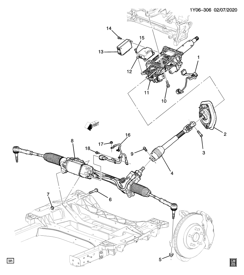GM 84605902 Steering Column