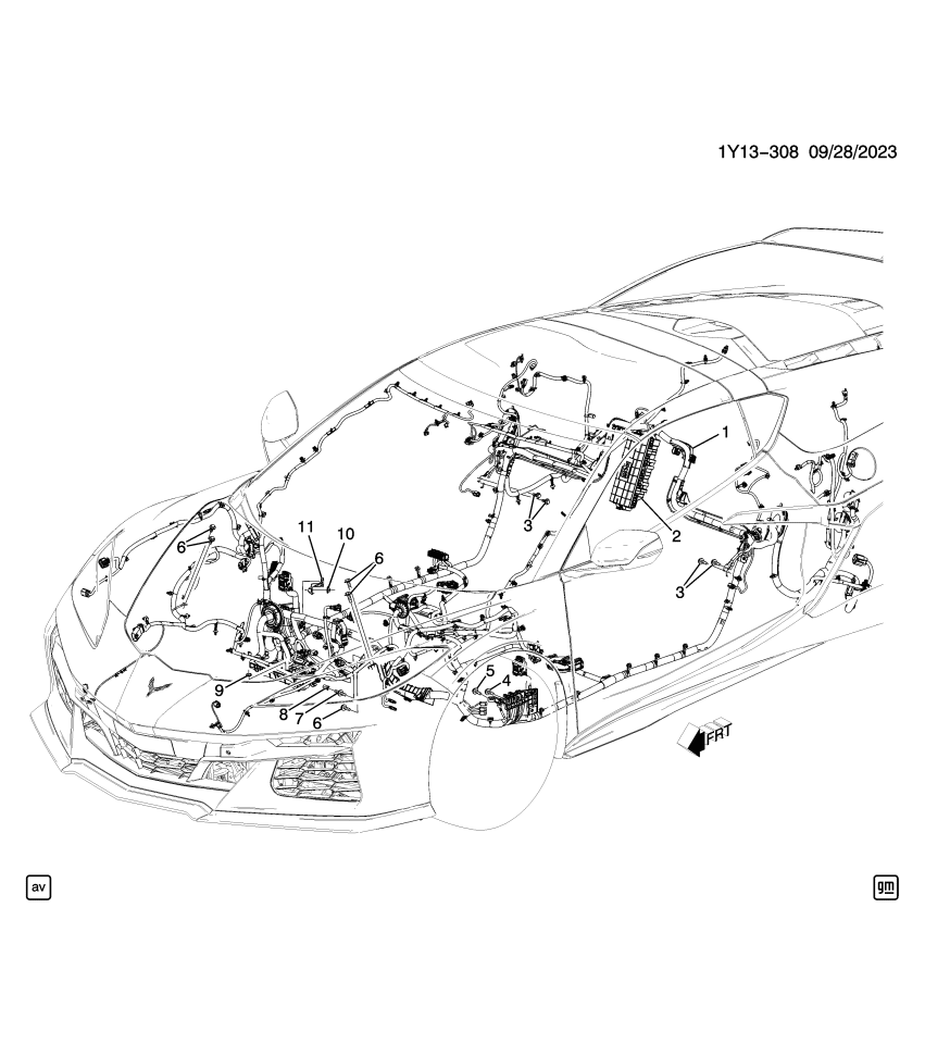 GM 84981393 BRACKET-BODY RR WRG HARN