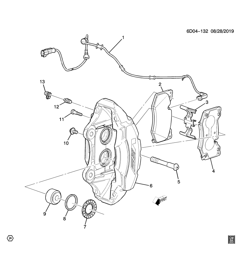 GM 13579455 BOOT-FRT BRK CLPR PSTN