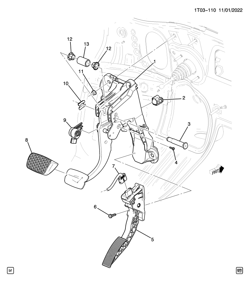 GM 42733295 BOLT/SCREW-ACCEL PED LVR