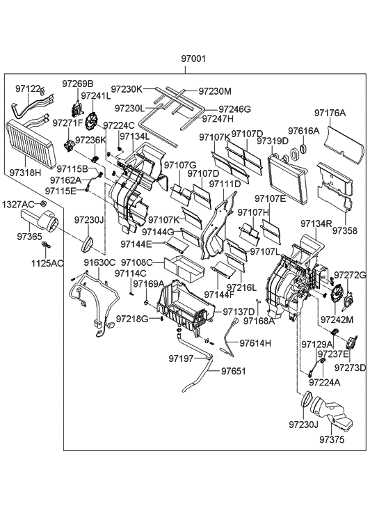 Hyundai 97208-4D000 Door Assembly-Ventilator Right