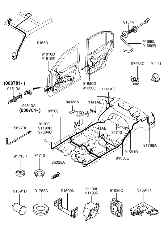 Hyundai 91580-2D020 Grommet-Blanking