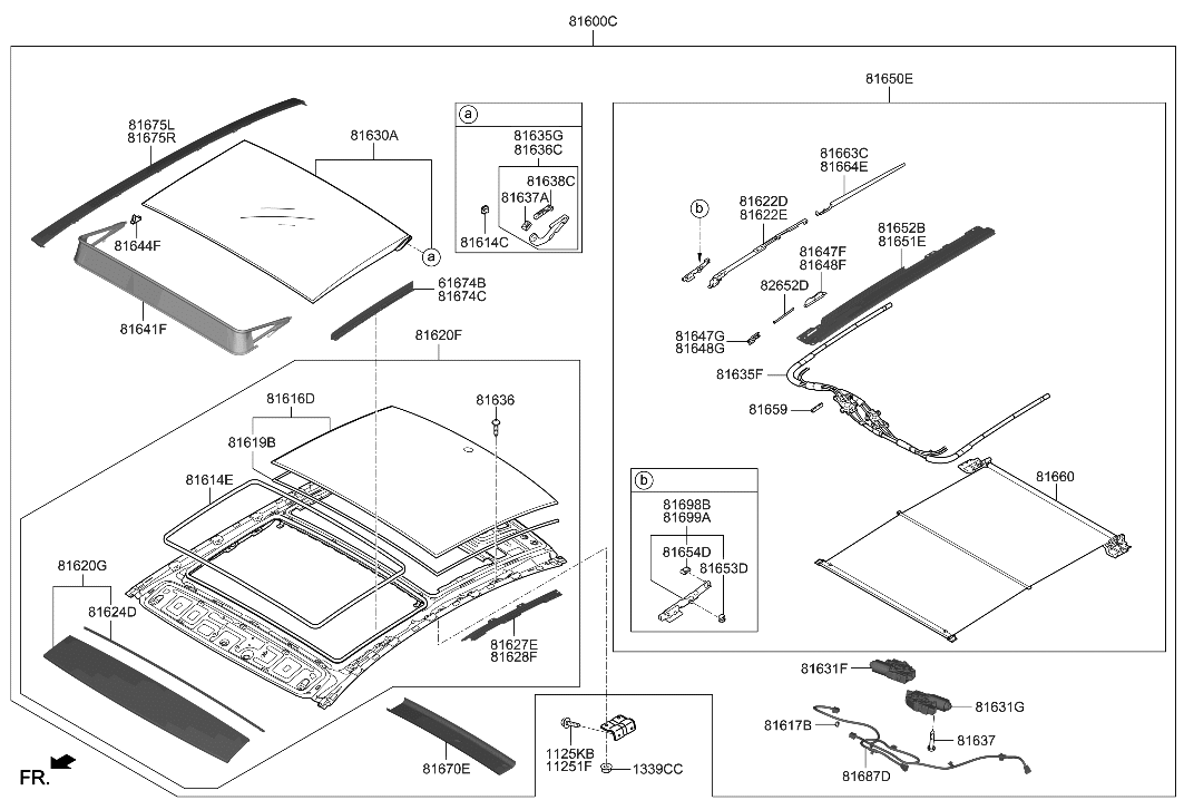 Hyundai 81652-L1000 Mechanism Rail Assembly, RH