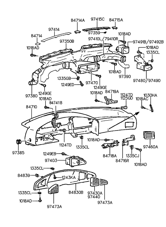 Hyundai 97390-28000 Hose Assembly-Side Defroster, RH