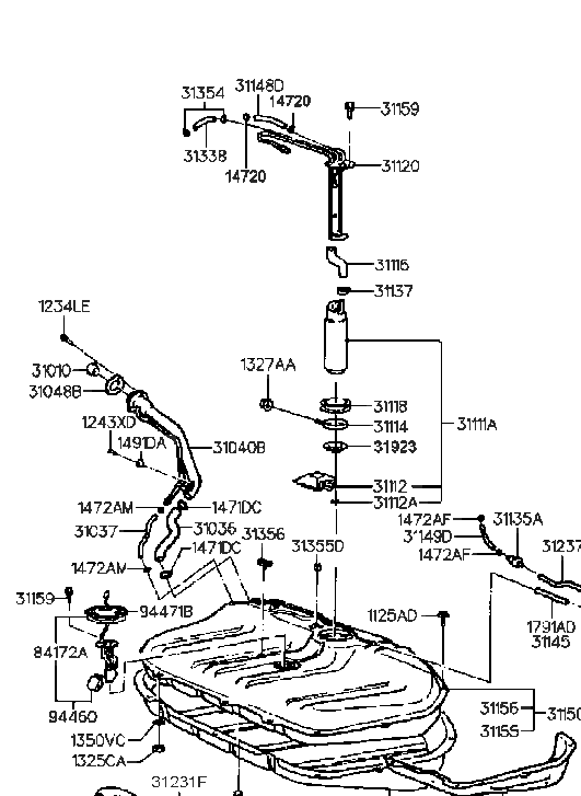 Hyundai 31231-28000 Protector-Fuel Tank