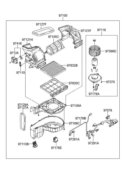 Hyundai 97121-2E210 Case-Intake, RH