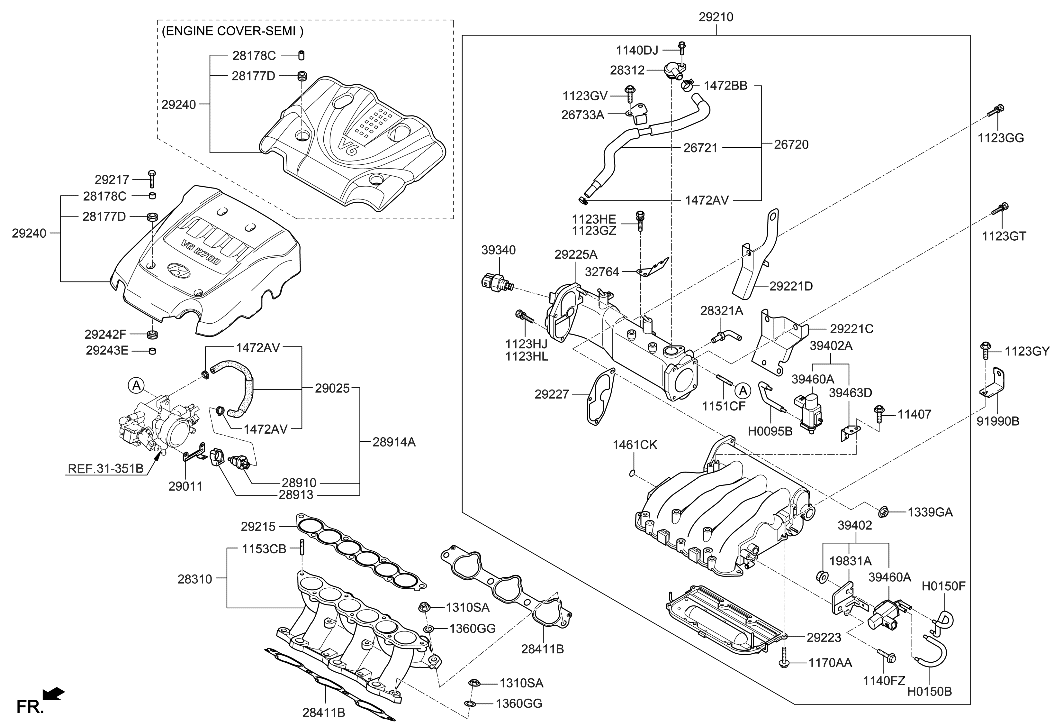 Hyundai 91990-2E260 Bracket-Intake MANIFOLD.2