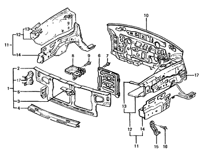 Hyundai 64152-21300 Bracket Assembly-Hood Hinge Mounting, LH