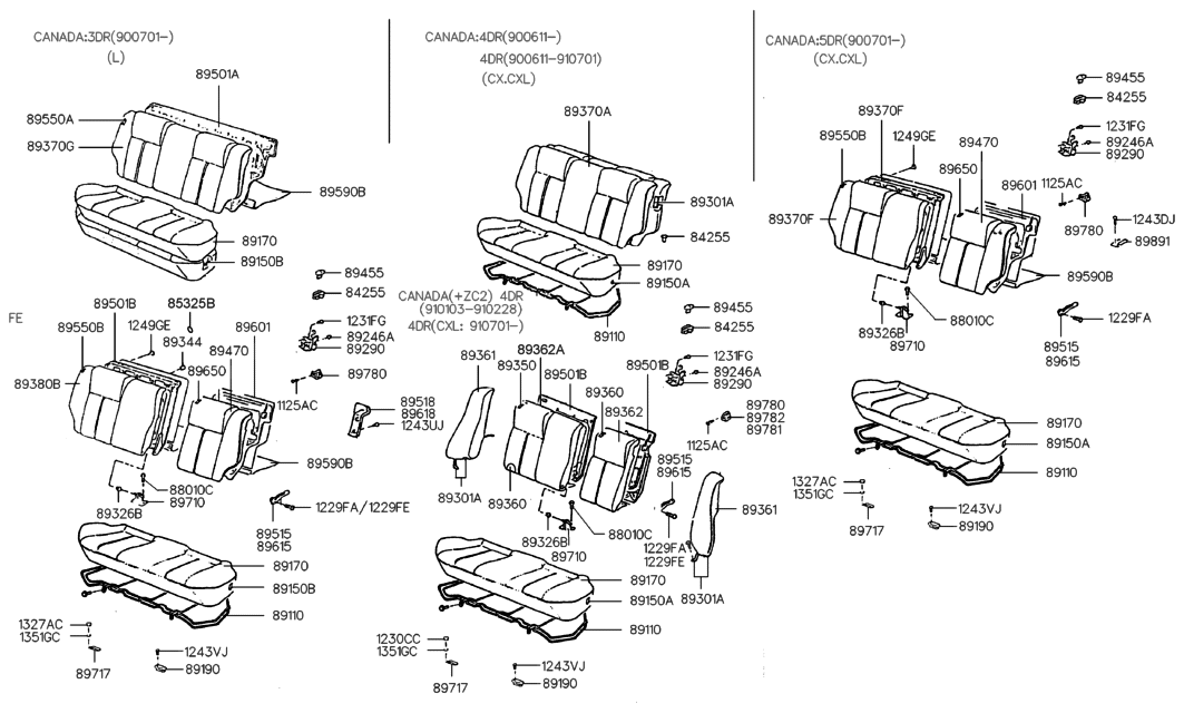 Hyundai 89590-24101-MC Mat-Rear Seat Back, Lower