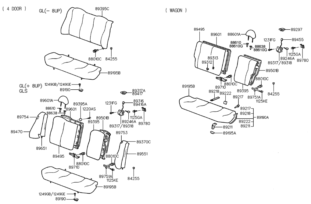 Hyundai 89751-29000 Hinge Assembly-Rear Seat Back