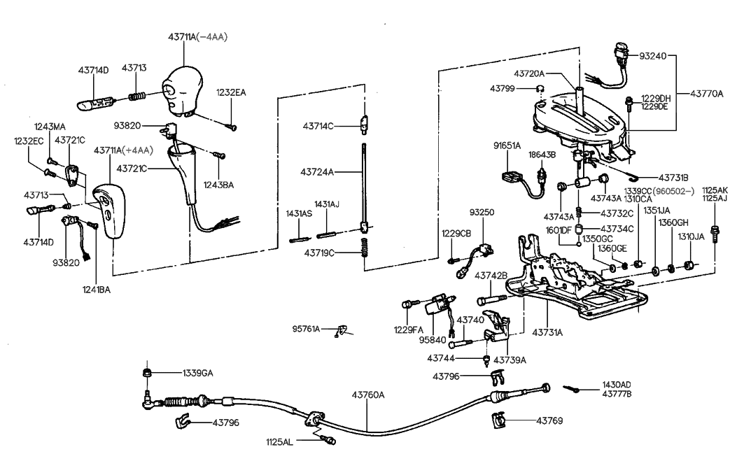 Hyundai 43736-29070 Bracket-Shift Lever
