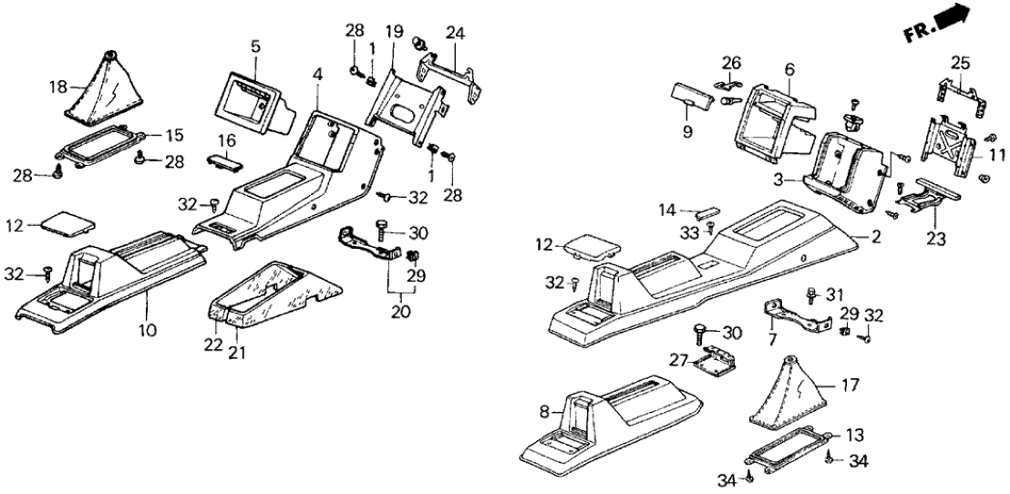 Honda 77703-SB2-000 Bracket, FR. Console