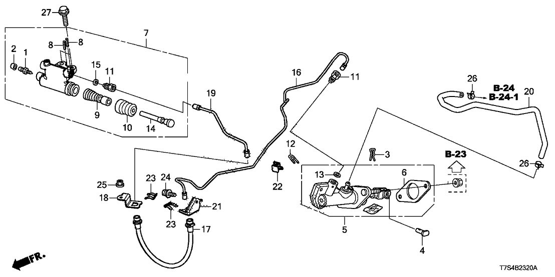 Honda 46968-T6E-003 Bracket B, Clutch Pip