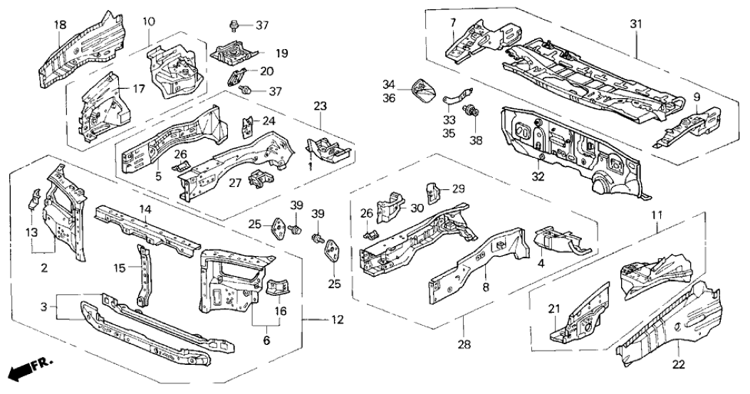 Honda 60810-SX0-A01ZZ Frame, R. FR. Side