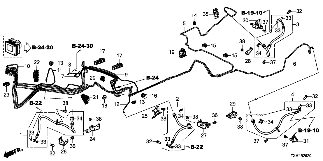 Honda 46435-TBA-A00 Bracket A, RR Brake H