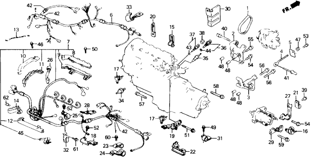 Honda 32128-PK2-000 Holder, Harness (Lower)