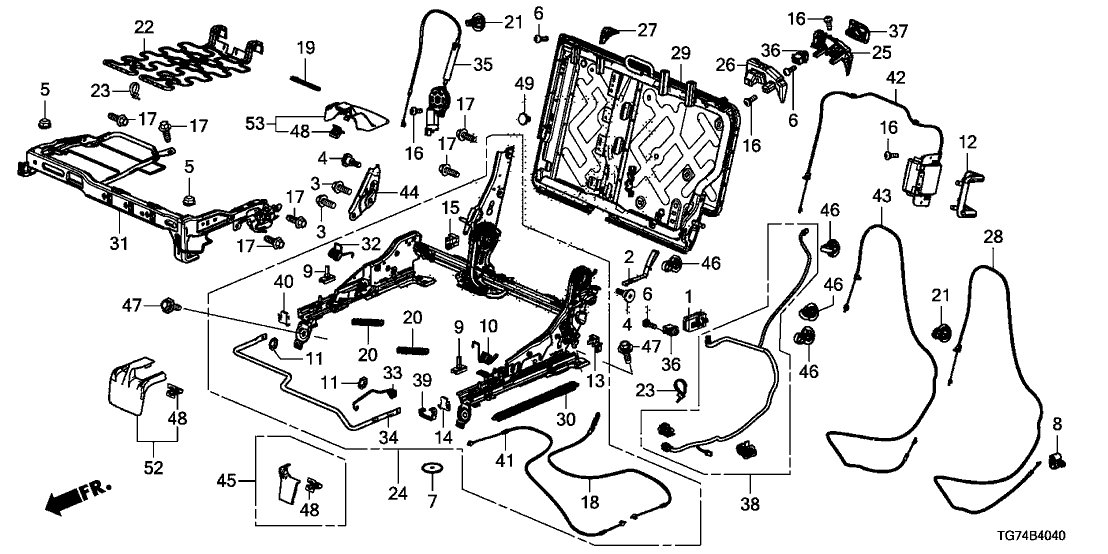 Honda 81710-TG7-A41 Device, L. Middle Seat
