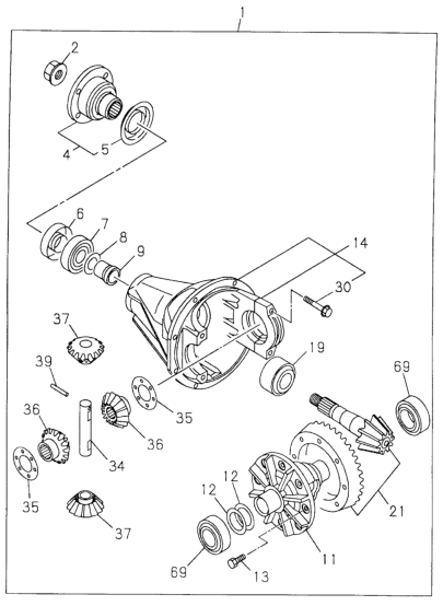 Honda 8-97039-251-1 Gear Set, Final Drive (43/10)