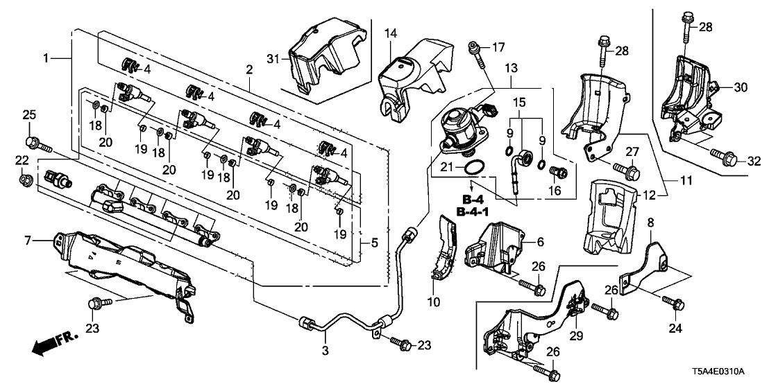 Honda 16626-5R1-J00 Bracket B, Fuel Pipe