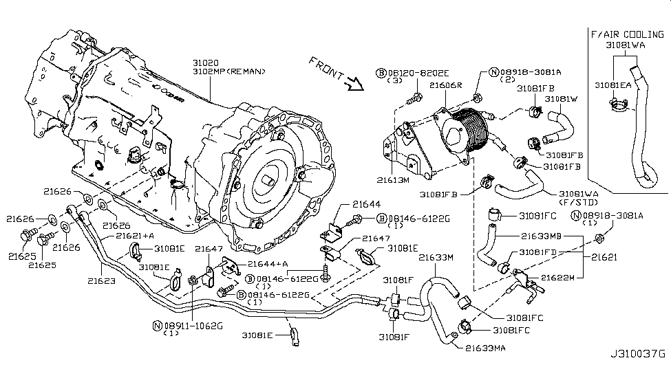 Infiniti 31020-39X1C Transmission Assembly - Automatic