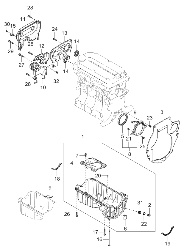 Kia KBPD310466 Bolt-Oil Pan