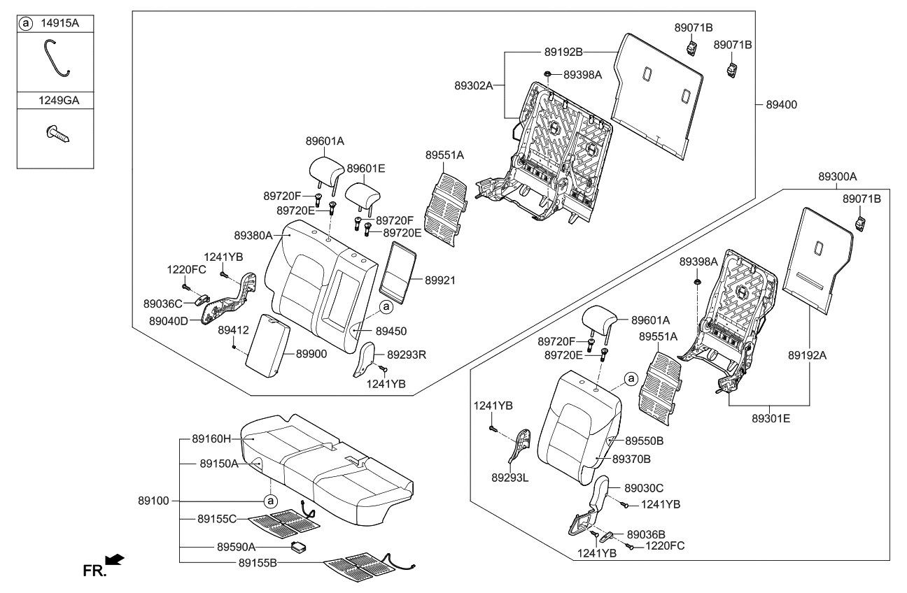 Kia 89385C1000WK Guide Assembly-R/S HEADREST